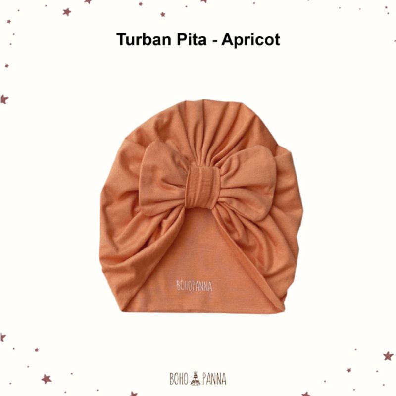CILLABABY - BOHOPANNA | BOHOBABY TURBAN PITA (Topi Anak Bayi)-Apricot