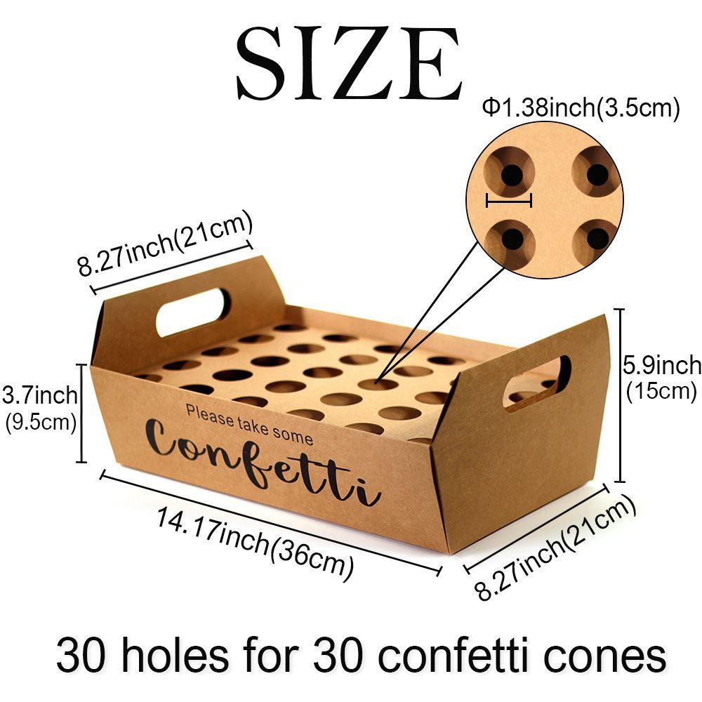 Preva Confetti Cone Holder New Dekorasi Pesta Gift Box Kraft Paper Cone Kotak