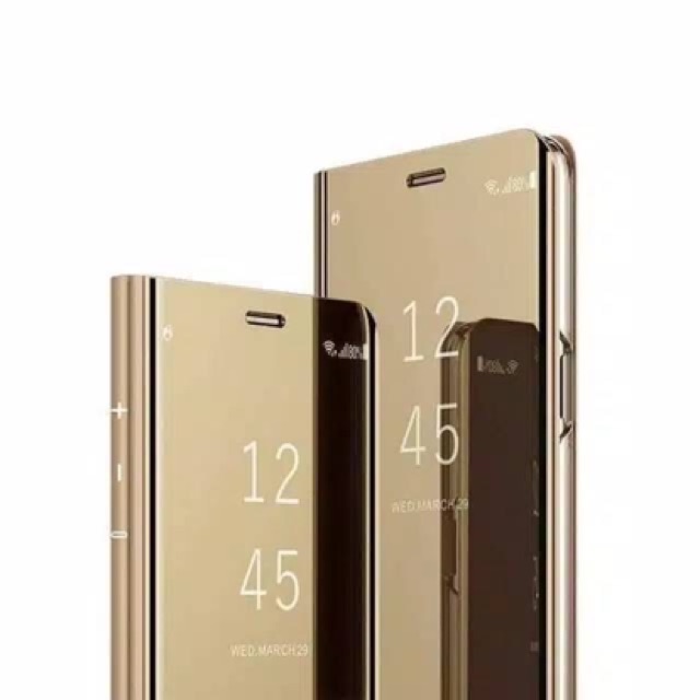 FLIP COVER VIVO V19 2020 SMART CLEAR VIEW TRANSFARAN STANDING