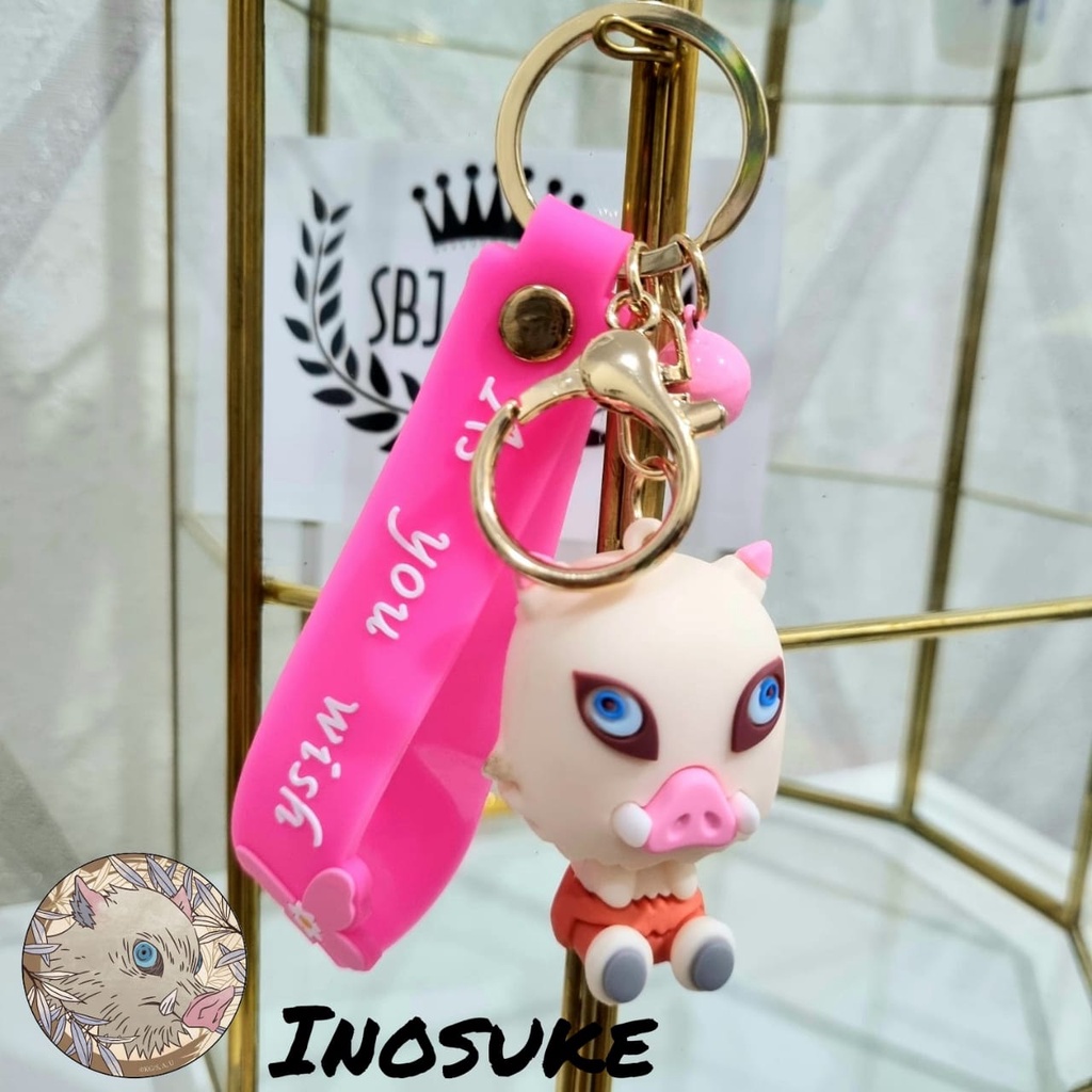 Gantungan kunci aksesoris Tas keychain karakter Demon Slayer