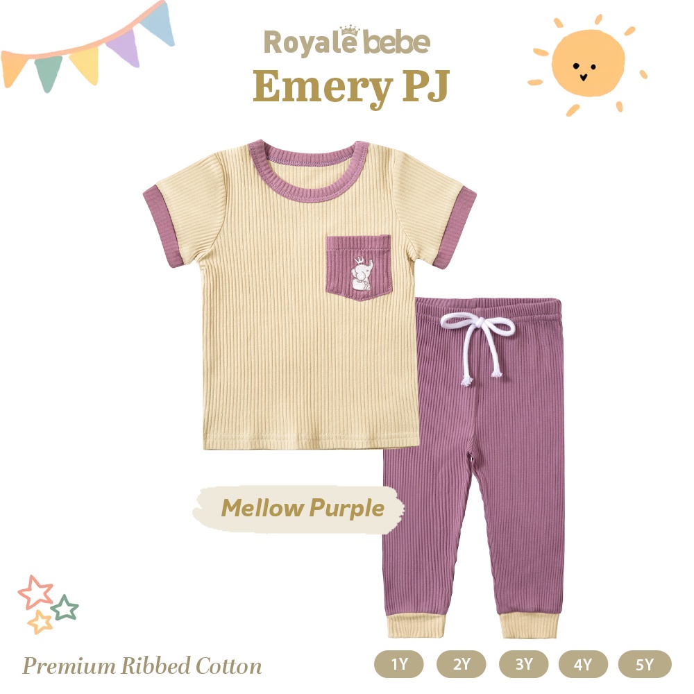 Royale Bebe Emery PJ Piyama Pendek Celana Panjang Anak 1 - 5 Tahun