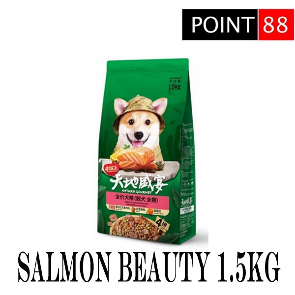 KITCHEN FLAVOR SALMON BEAUTY Dog All Life Stages 1.5Kg (Grab/Gosend)