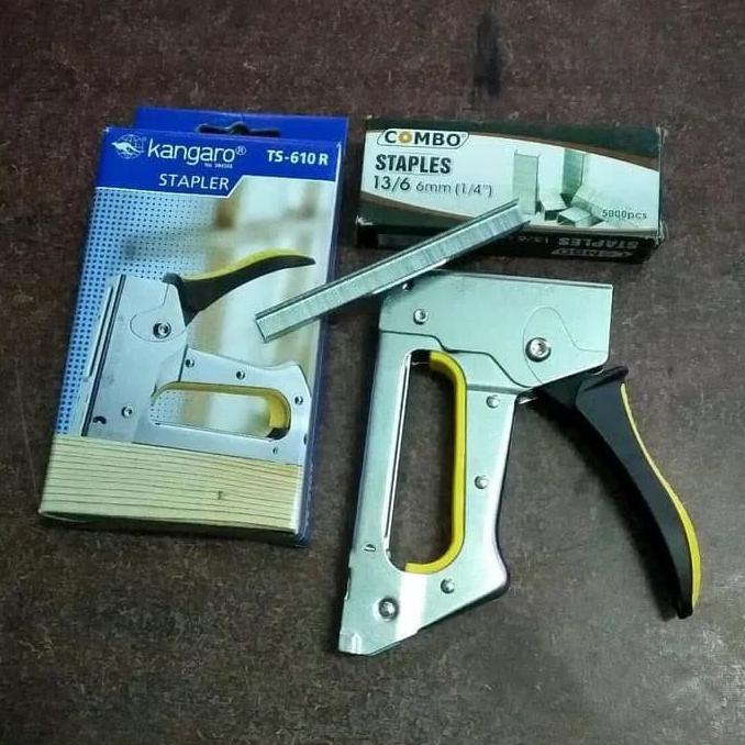 

New Paket Hemat Staples Tembak Kangaro + Isi Combo 13/6 (5000 Pcs)