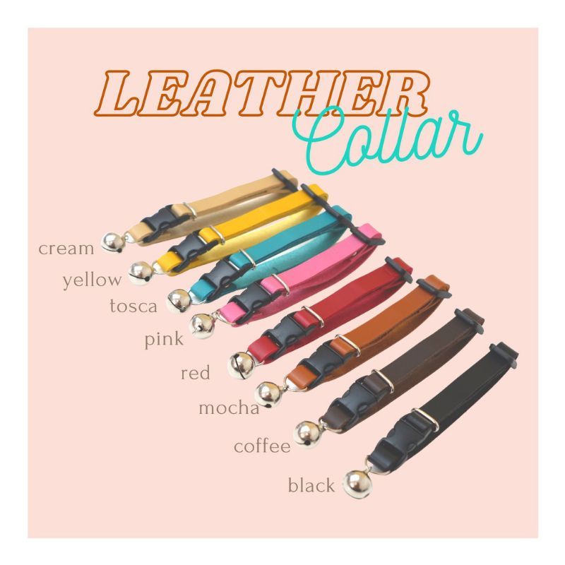 Kalung Kucing Anjing Leather Collar Premium