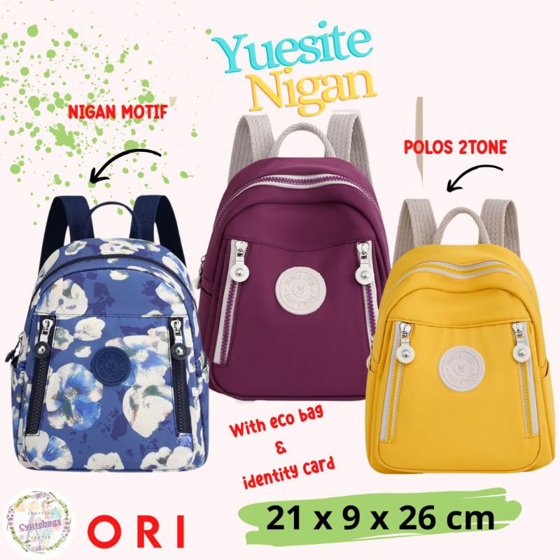 YUESITE NIGAN ORIGINAL TAS RANSEL WANITA SMALL BACKPACK