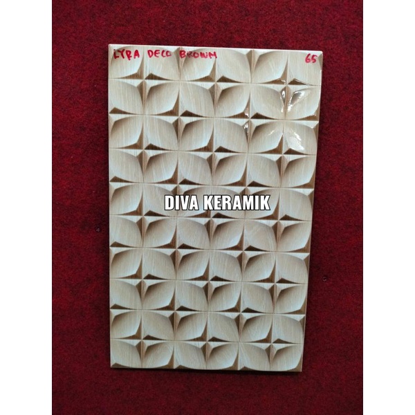 Keramik Dinding - Signature Lyra Deco Brown 25x40