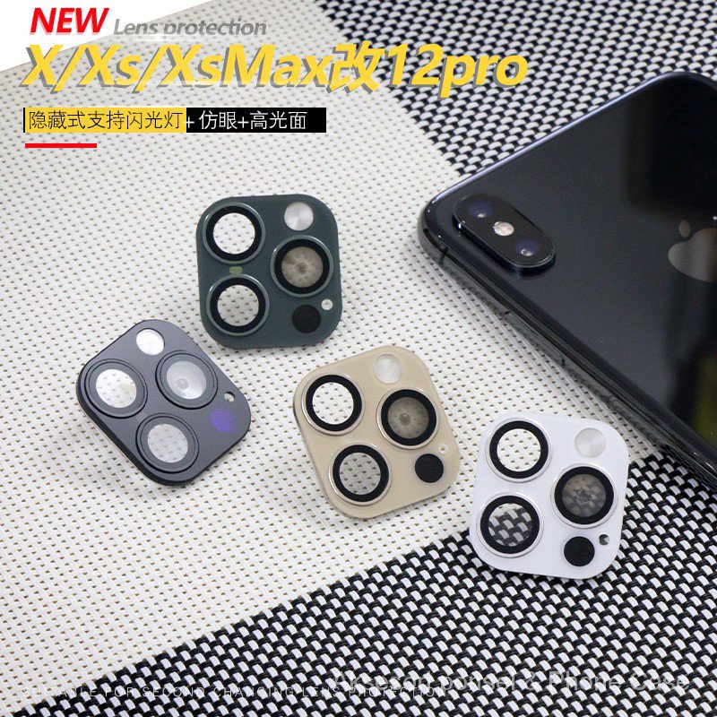 Case Ubah X/XS ke iphone 12 pro penutup lensa palsu/XS max ke iphone 12 pro penutup lensa palsu desain baru