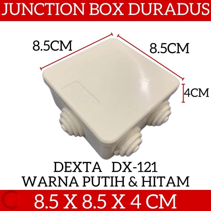 Dexta DX121 Junction Box Duradus Durados 8.5 x 8.5 x 4 cm Type DX 121