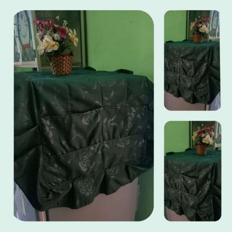 Taplak kulkas_Tutup kulkas_Cover kulkas_Alas kulkas_Sarung kulkas motif dan polos