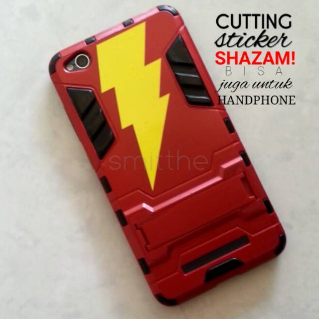 Sticker Shazam! Logo Shazam Stiker untuk mobil motor handphone 8cm