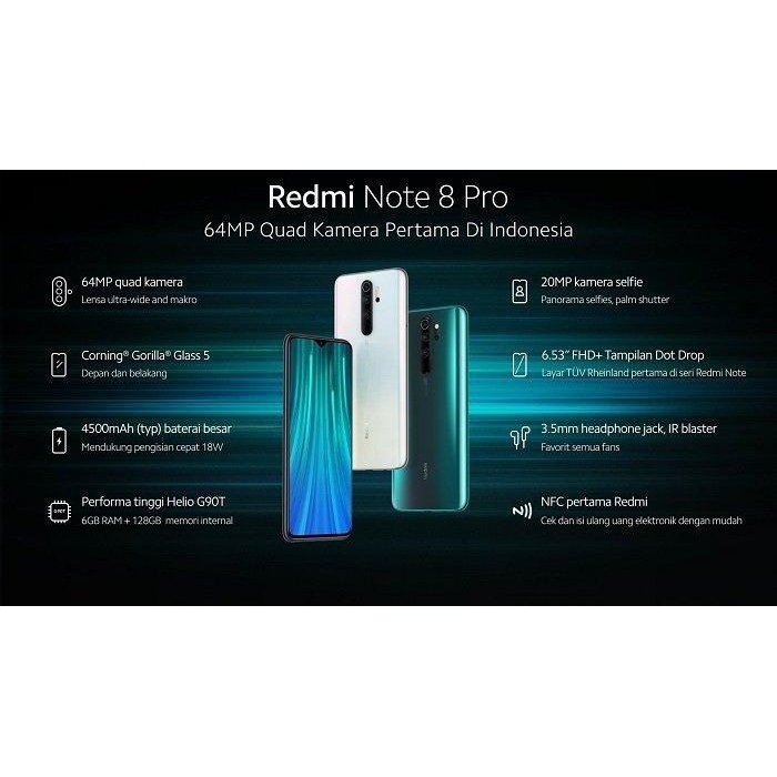 Xiaomi Redmi Note 8 Pro 6GB/64GB Resmi - Biru