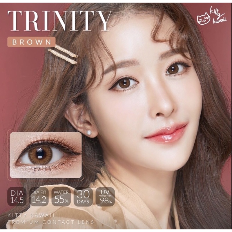 PUSBELKOREAN - Softlens trinity brown kitty kawaii