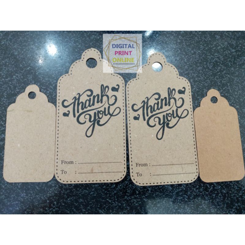 

hangtag thank you card | kartu ucapan | greeting card label | 5×10cm dgn tali nylon