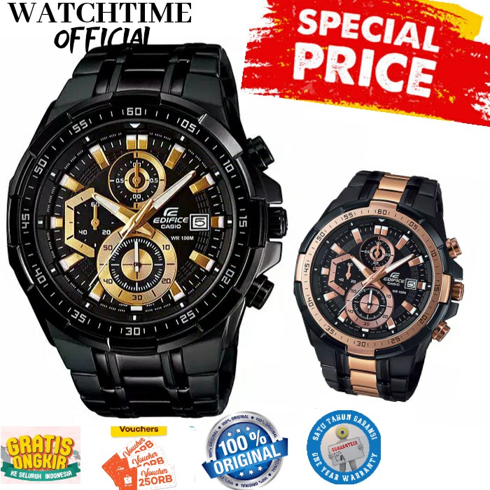 JAM TANGAN PRIA CASIO EDIFICE ORIGINAL JAM TANGAN  CHRONO AKTIF ORI ARLOJI COWOK TERBARU EFR 539