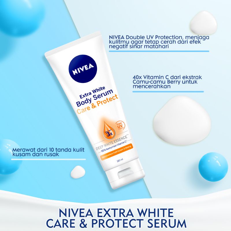 NIVEA extra white body serum / hand body lotion 180 ml