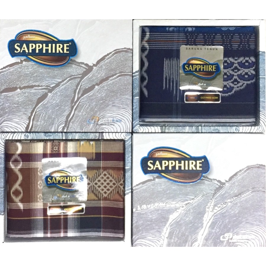 Sarung Tenun Sapphire Kembang CCT Pinto Aceh