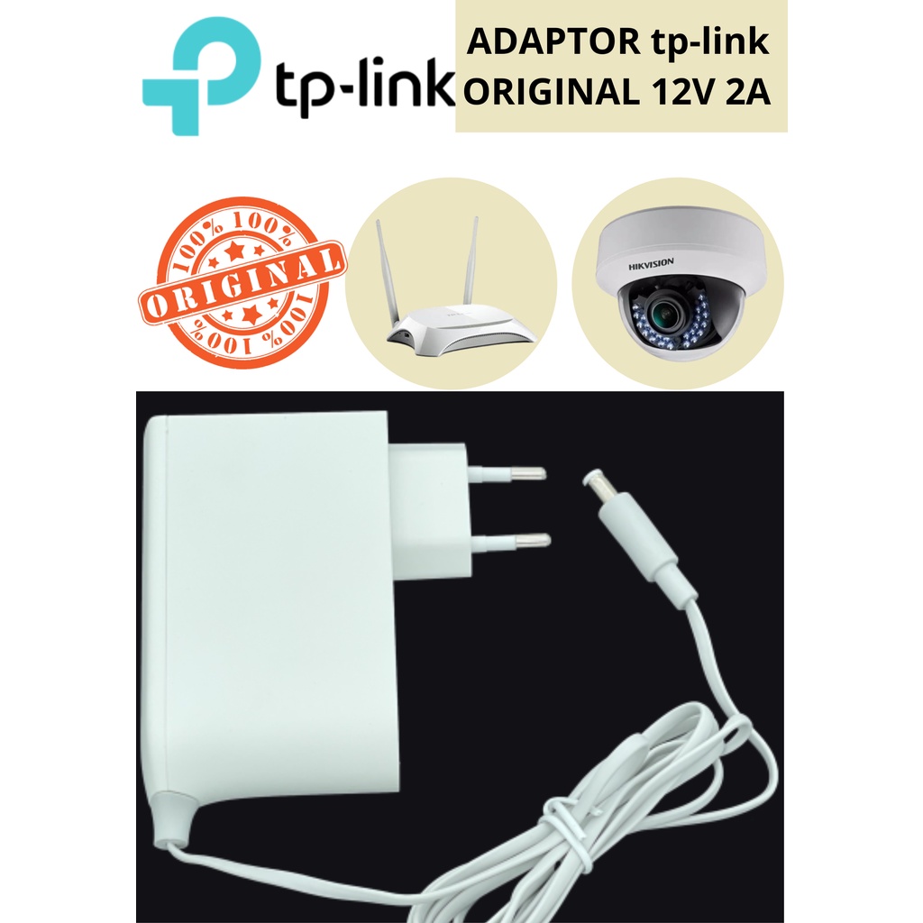 ADAPTOR TPLINK ORIGINAL 12V 2A PUTIH tp-link MODEL: T120200-2C4