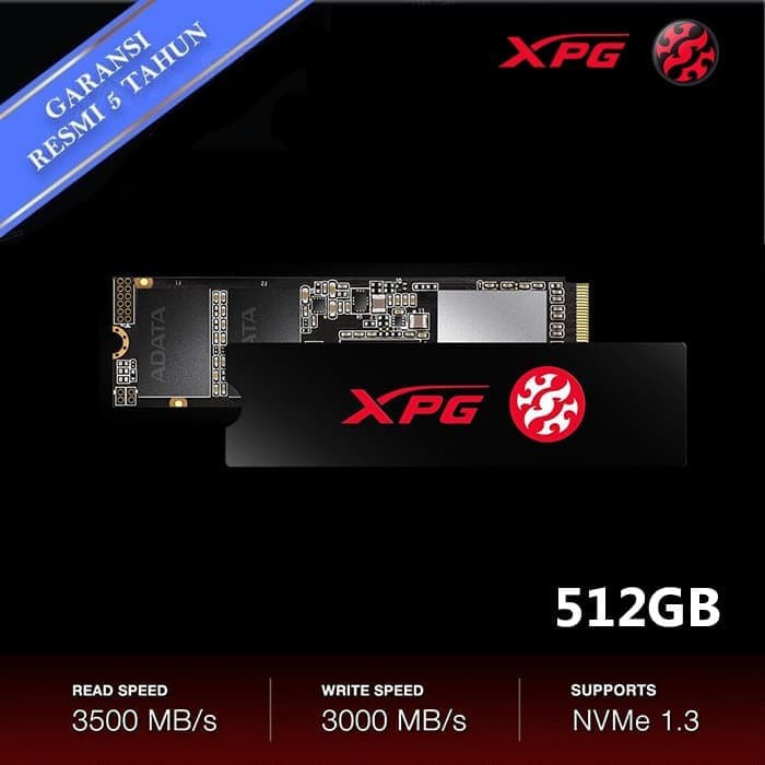 ADATA XPG SX8200 PRO SSD 512GB PCIe Gen3x4 M.2 2280 NVMe 3D NAND