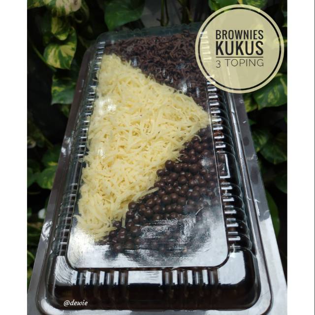 

Brownies Kukus / brownies 3 topping rasa