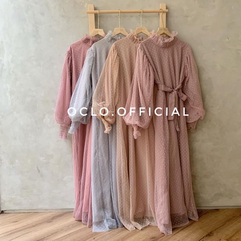 Laitta Dress Ori by Oclo.Official ( Ready Langsung kirim dari store )