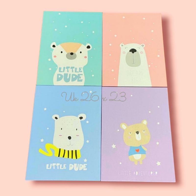 Kaca Cermin Rias Model buku uk26 x 20 Jumbo / Cermin Lipat / Cermin Cover Lucu-LITTE DUDE 26x20