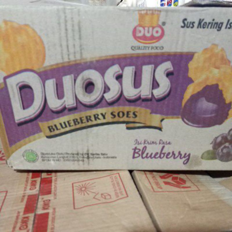 

Duosus sus kering isi krim blueberry