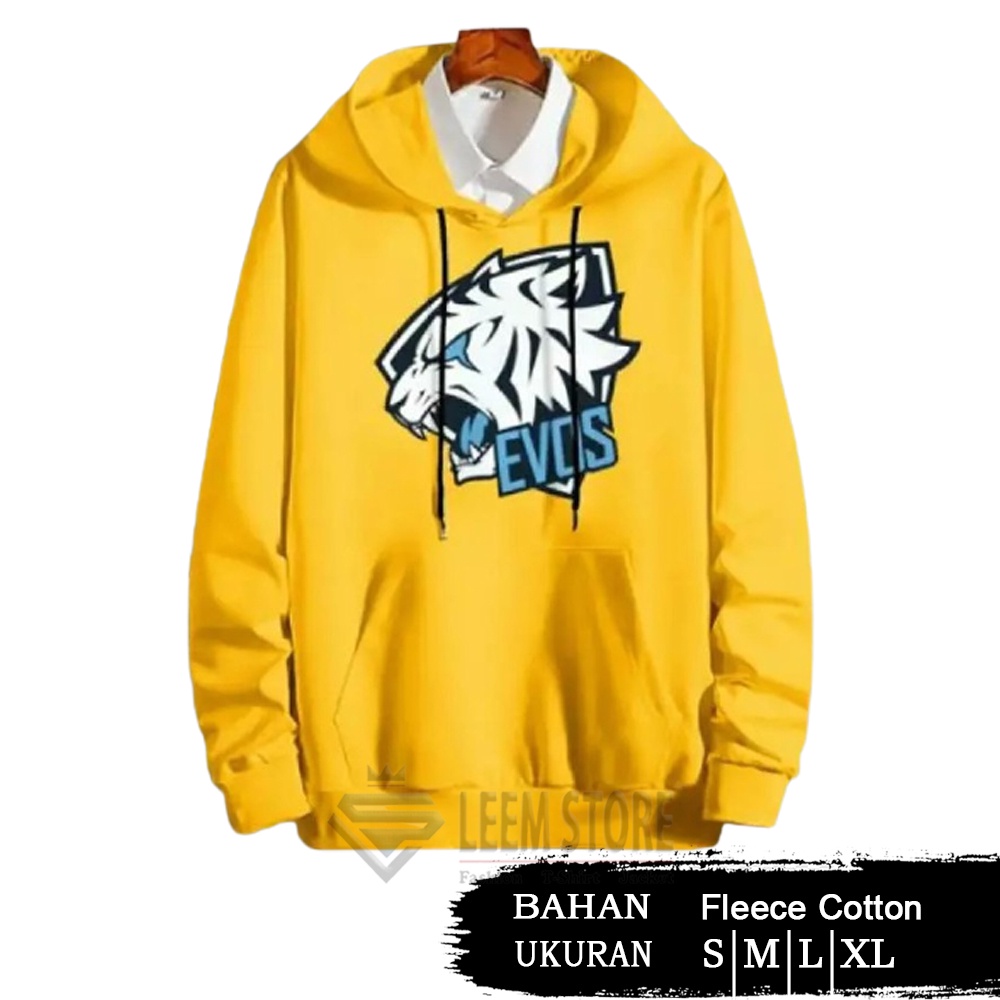 Jaket Hoodie EVOS Mobile Legends Kuning Anak 6-10 Tahun dan Dewasa - Sweater Evos Esports Gaming Fre
