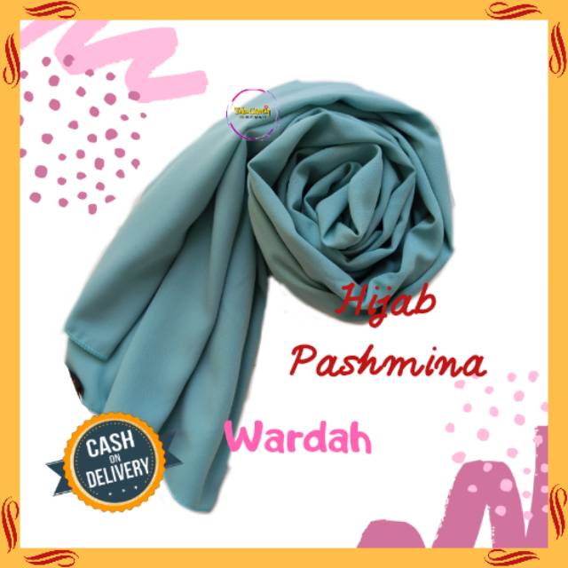 HIJAB PASHMINA WARNA WARDAH JILBAB KERUDUNG PASMINA PANJANG WARNA HIJAU WARDAH BIRU PREMIUM COD