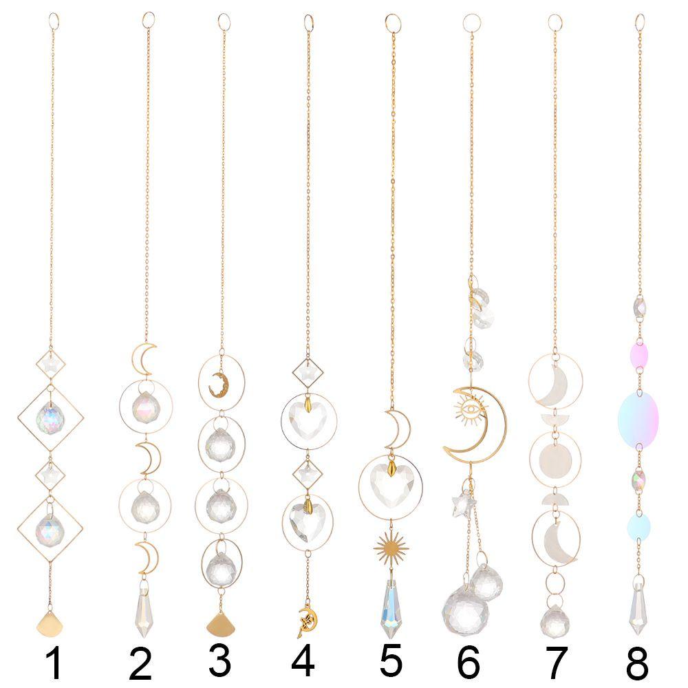 R-bunga Kristal Suncatcher Chakra Taman Liontin Rumah Gantung Prisma Ornamen