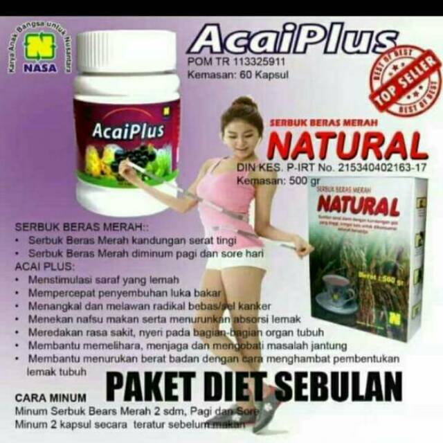 Pelangsing Diet Susut Perut Acaiplus Nasa Shopee Indonesia