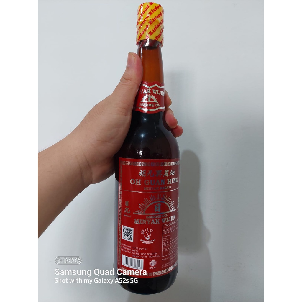 

[oddsolshop] pekanbaru/OH GUAN HING Minyak Wijen 600ML Sesame Cooking Oil Kemasan Botol Kaca
