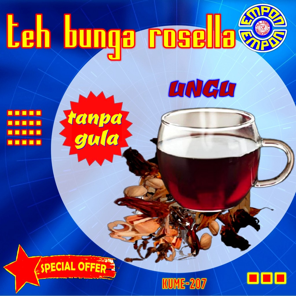 

Wedang Teh Bunga Rosella Ungu Minuman Khas Herbal Rempah Sehat Tradisional Rosela TANPA GULA BATU