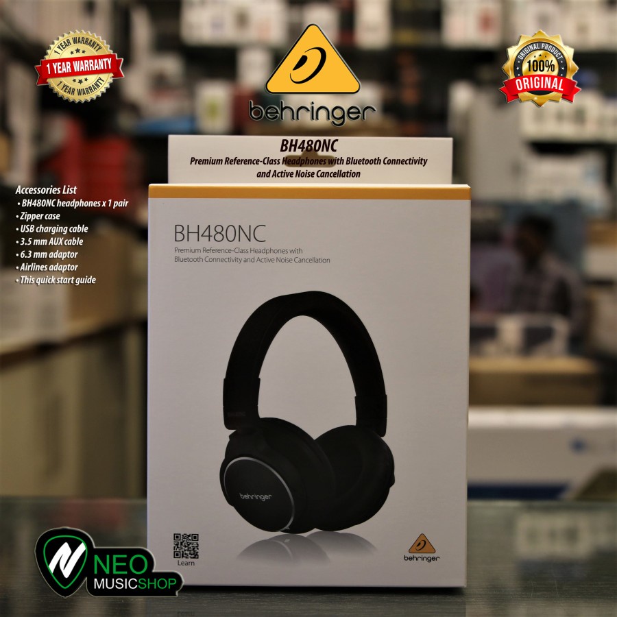 Behringer BH480NC Premium Reference-Class Headphones with Bluetooth