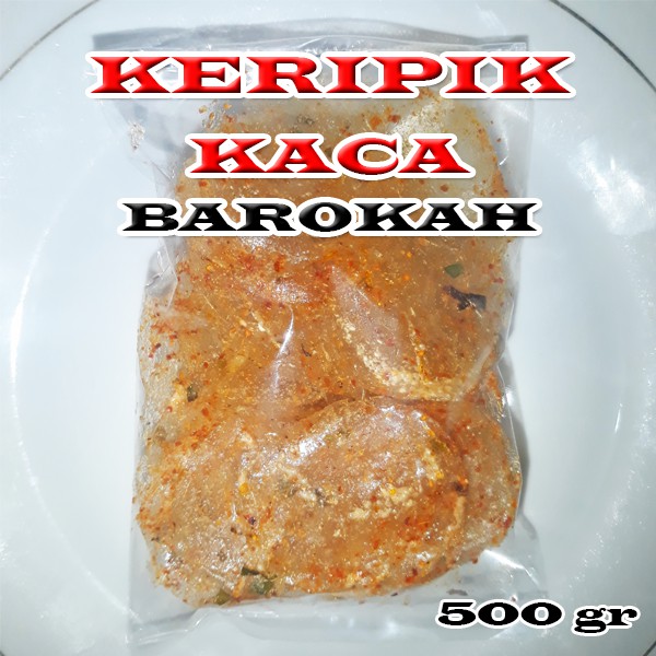 

Keripik Kaca Barokah 500gr Pedas Extra Daun Jeruk / Kripik Beling