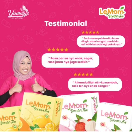 Almom dan Lemom Tea Pelancar Asi Booster dari Yummy Susu Almond