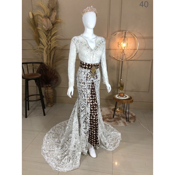[Preloved] Kebaya Akad Pengantin Putih