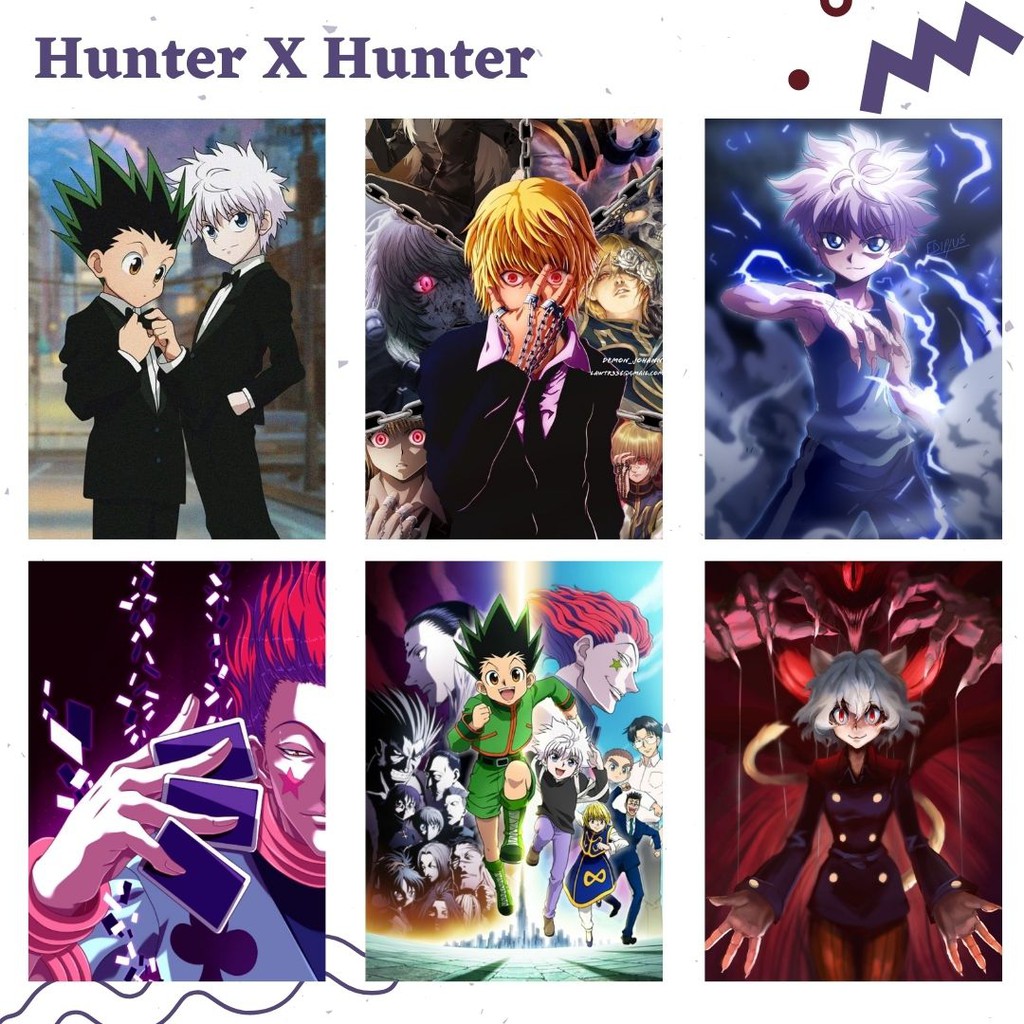 POSTER ANIME #2 (6 pcs) - BISA CUSTOM - POSTER DINDING - POSTER AESTHETIC - ANIME-Hunter X Hunter