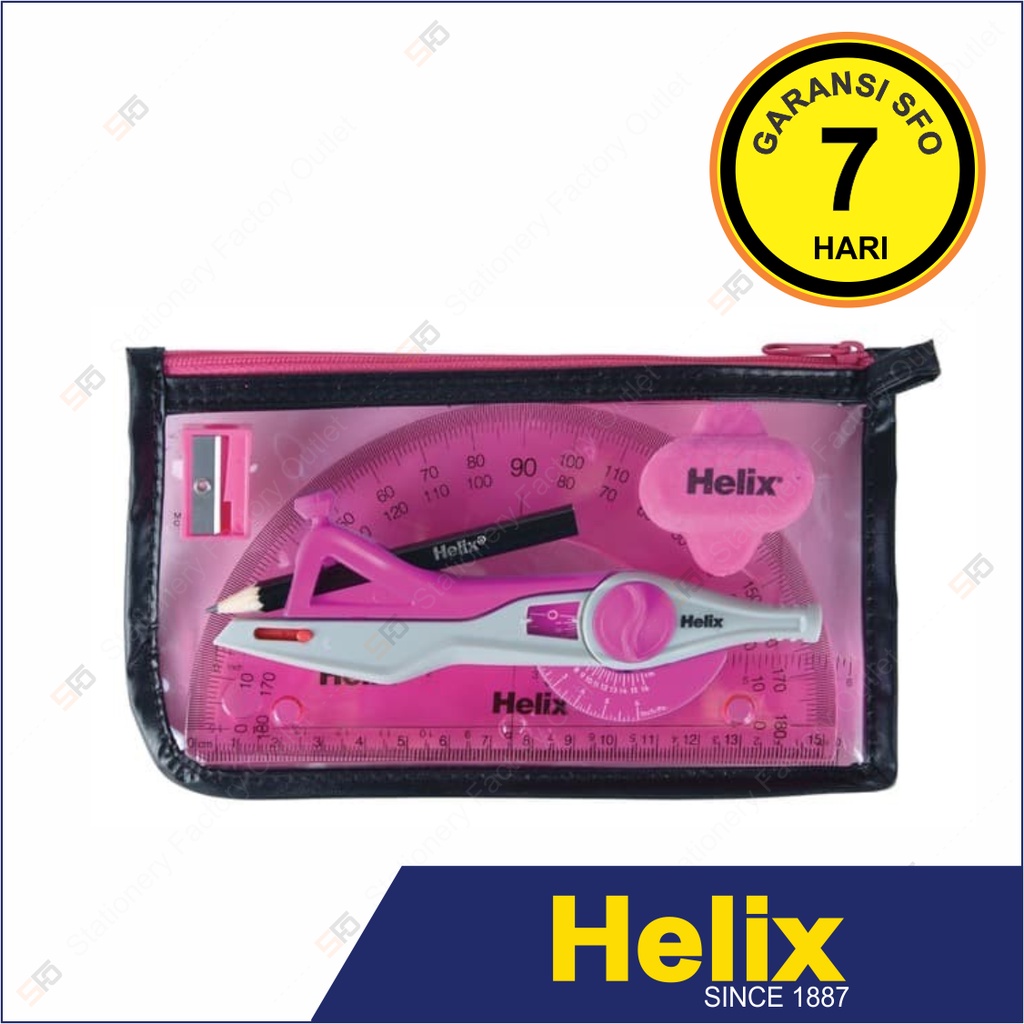 

Paket Alat Tulis Helix - Maths Set Super School Kit 6 Pcs