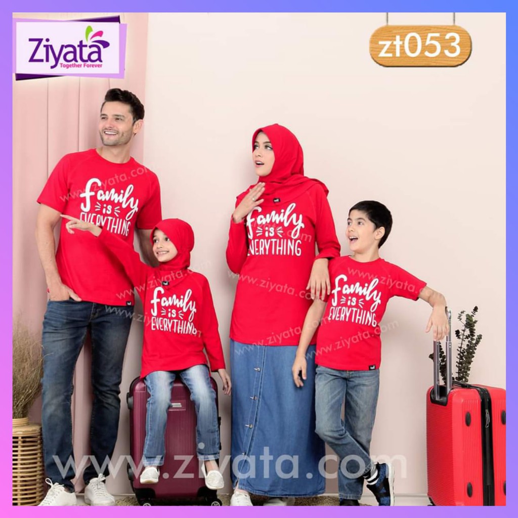Baju Couple Keluarga Muslim Ziyata Kaos Couple Keluarga Ziyata Baju pasangan Keluarga/ Couple Family