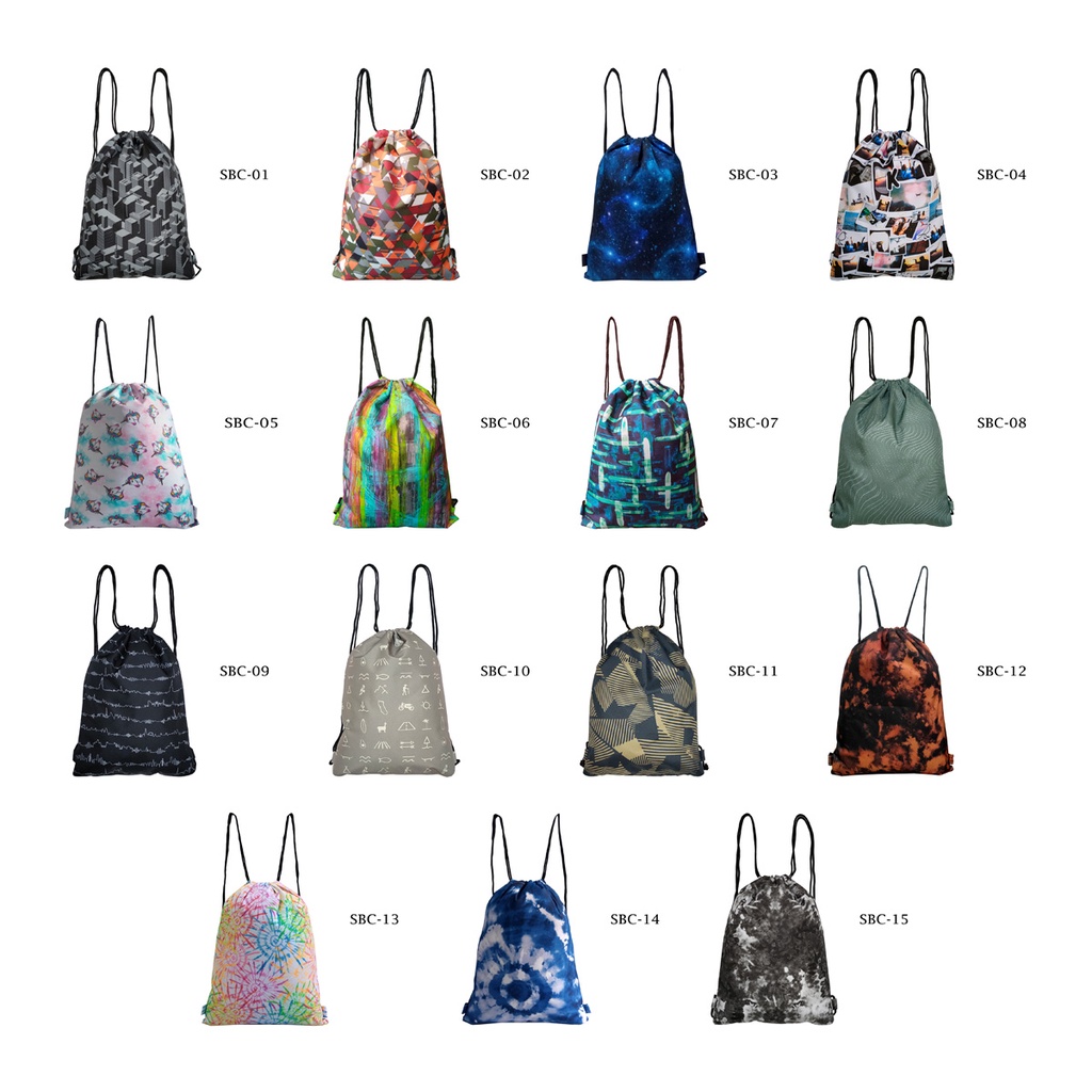 SPECIAL EDITION DRAWSTRING STRINGBAG TAS SERUT STRING BAG BAHAN CORDURA WATERPROOF MOTIF SBC-08