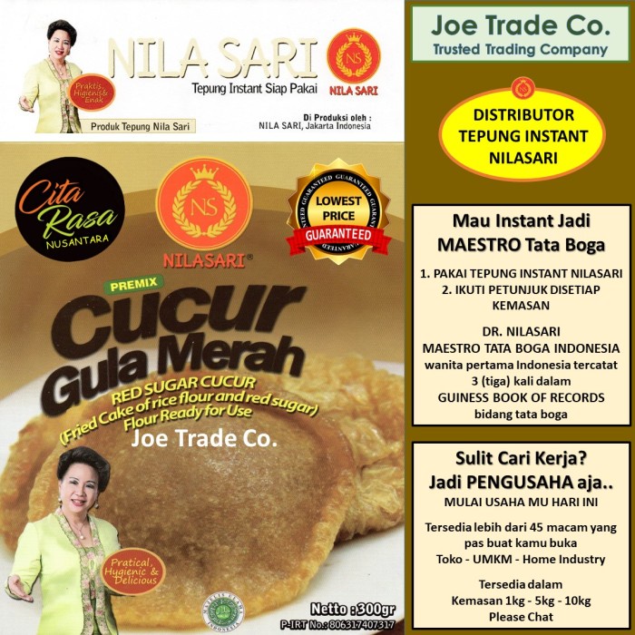 

cs01477 Tepung Cucur Gula Merah 300 Gr Instant Premix Nilasari Da01D100