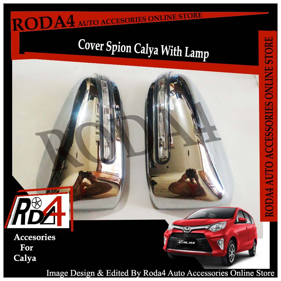 Cover Spion / Mirror  Calya Chrome dengan Lampu