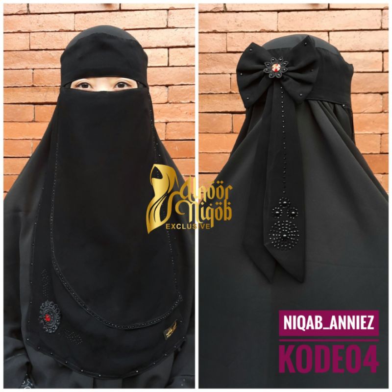niqab ANNIEZ KODE 04 Cadar pita alnoor niqob temboro nikop cantik nikob terbaru niqab viral
