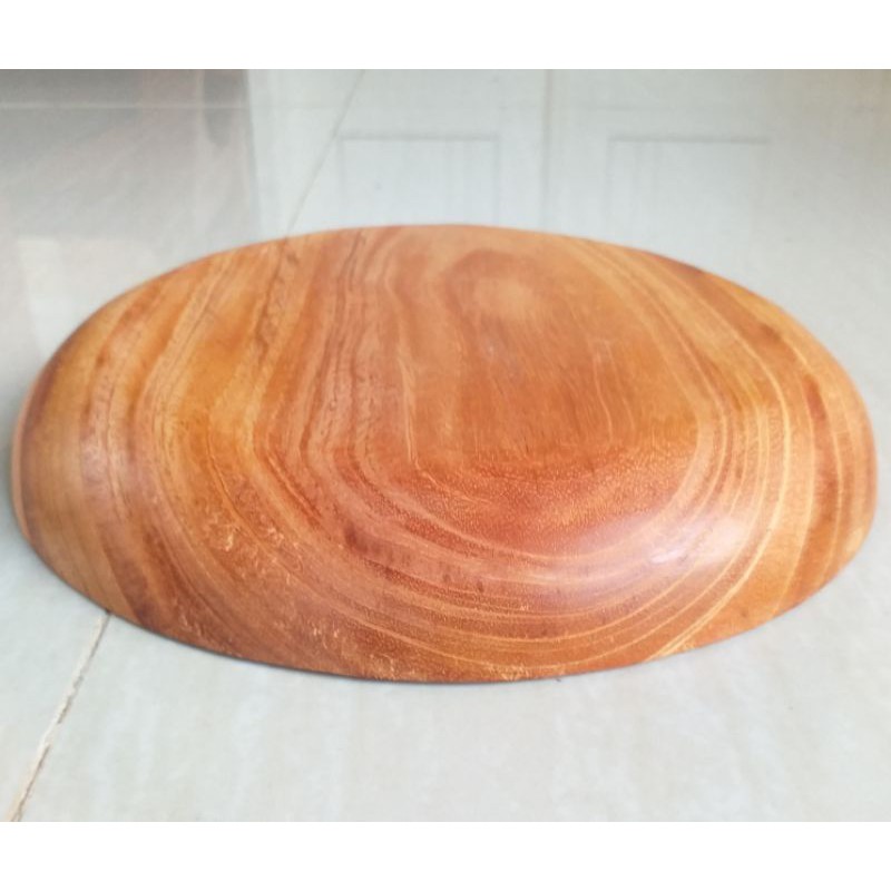 piring bulat/liuk 20cm mahoni