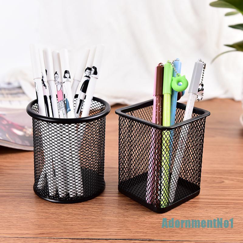 [AdornmentNo1]Office Desk Pen Pot Ruler Scissor Pencil Holder Cup Mesh Organizer Container New