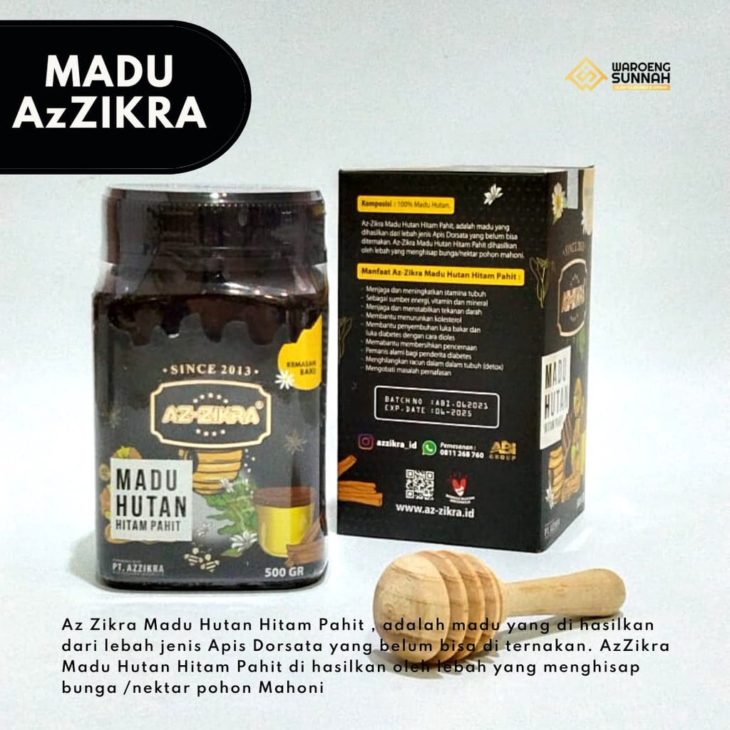 

Madu Az-Zikra Hutan Hitam Pahit 500gr / Asli Madu Murni