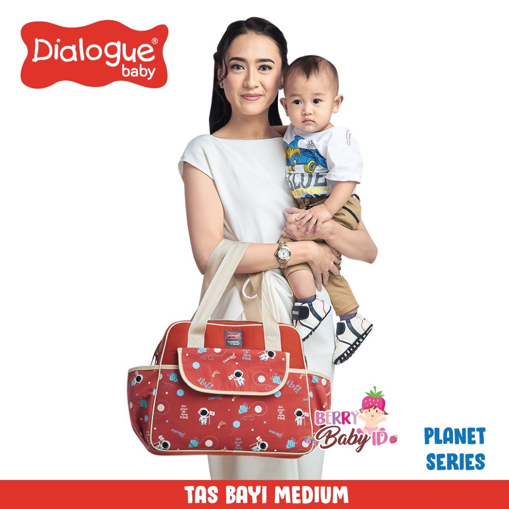 Dialogue Tas Bayi Medium Travel Bag Diaper Bag Planet Series DGT7252 Berry Mart