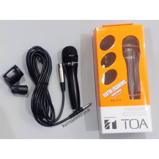 Microphone Mic TOA ZM 270 Original resmi garansi-Hitam