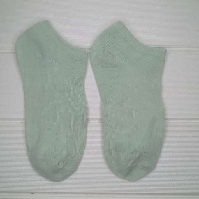 ⭐Bobastore⭐ Kaos Kaki Ankle BISA COD Kaos Kaki Cute Kaos Kaki Motif Import-POLOS HIJAU MUDA