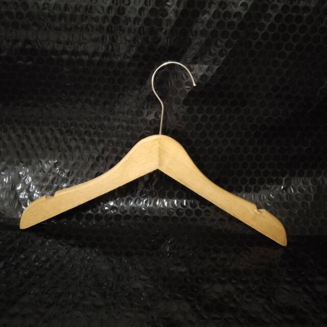 Hanger  KAYU  ANAK  NATULAR  (HARGA 3PCS)